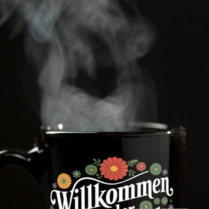 Willkommen in der Irrenanstalt Blumensprache Tasse