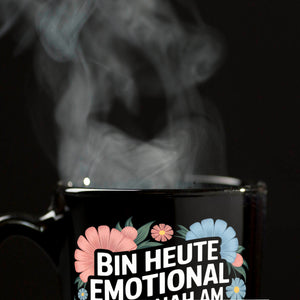 Heute emotional sehr nah am Mittelfinger gebaut Blumensprache Tasse