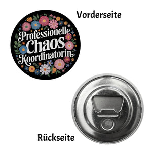 Professionelle Chaos Koordinatorin Blumensprache Magnet rund