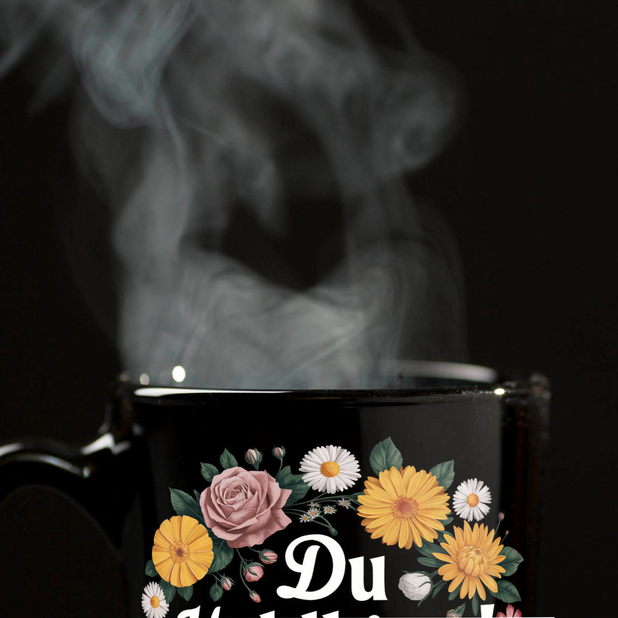 Du Hohlbirne Blumensprache Tasse