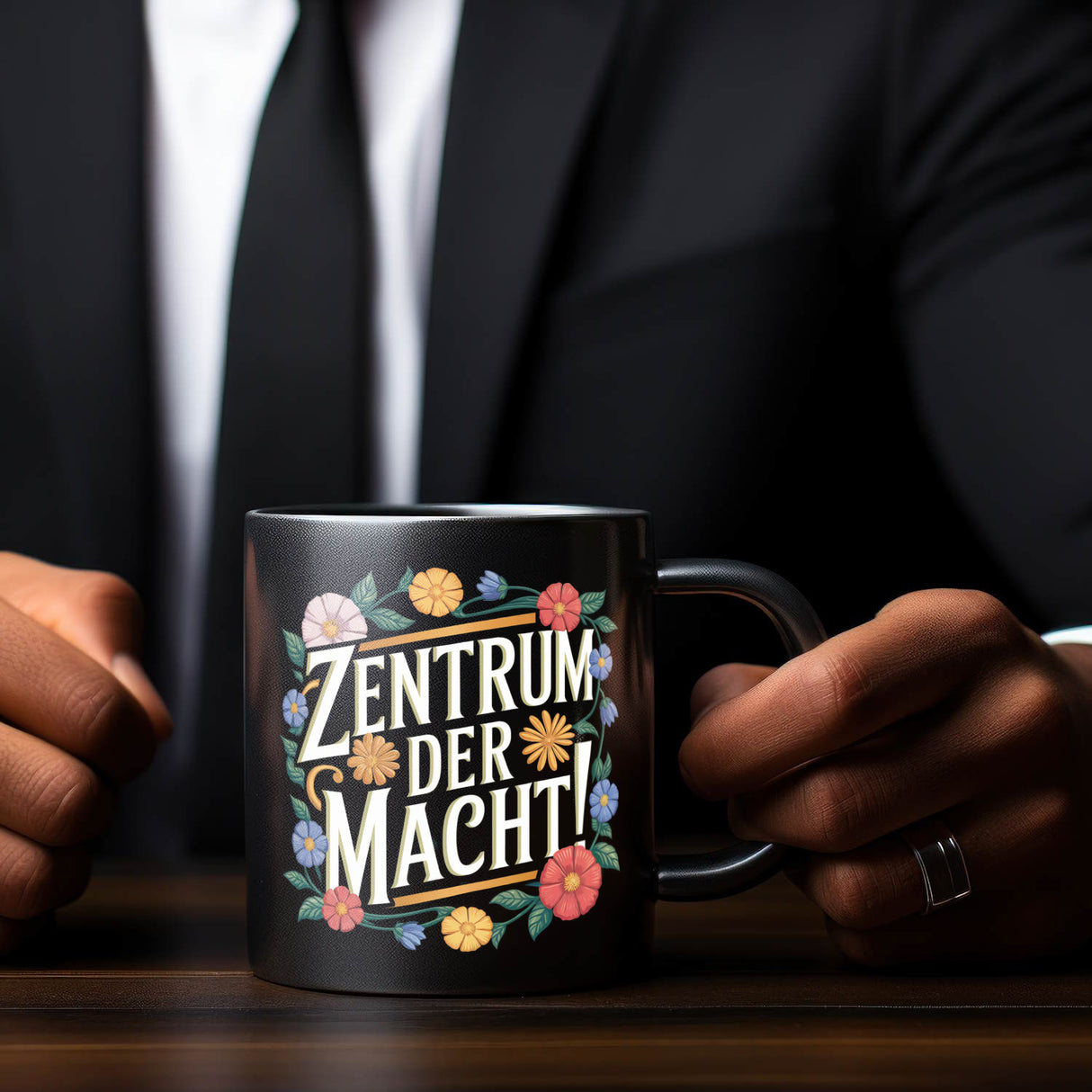 Zentrum der Macht Blumensprache Tasse