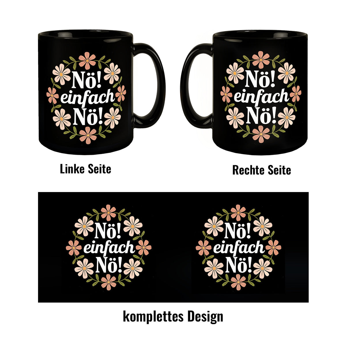 NÖ Einfach nö - Blumensprache Tasse