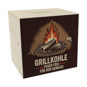 Grillkohle - Feuer frei Spardose