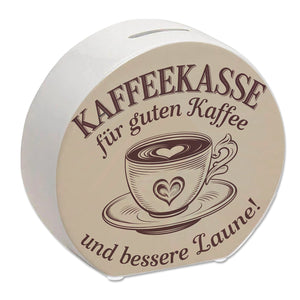 Kaffeekasse Spardose mit Kaffeebecher - Kaffeekasse für gute Laune