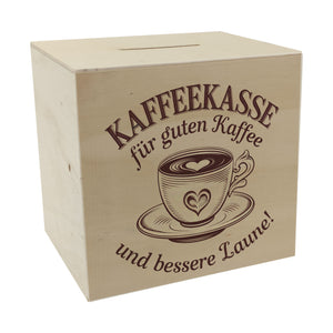 Kaffeekasse Spardose mit Kaffeebecher - Kaffeekasse für gute Laune