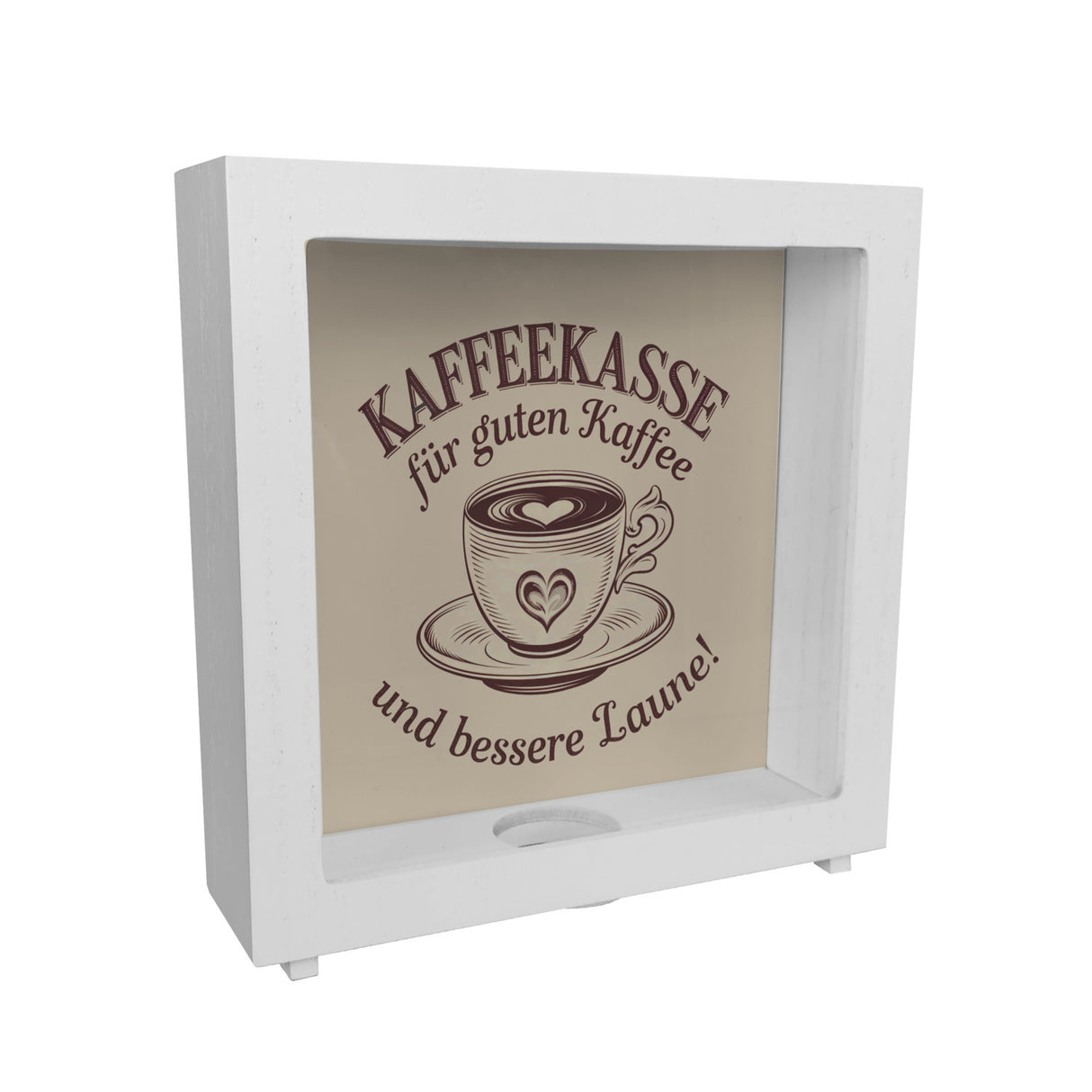 Kaffeekasse Spardose mit Kaffeebecher - Kaffeekasse für gute Laune