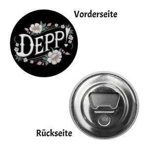 Depp Blumensprache Magnet rund