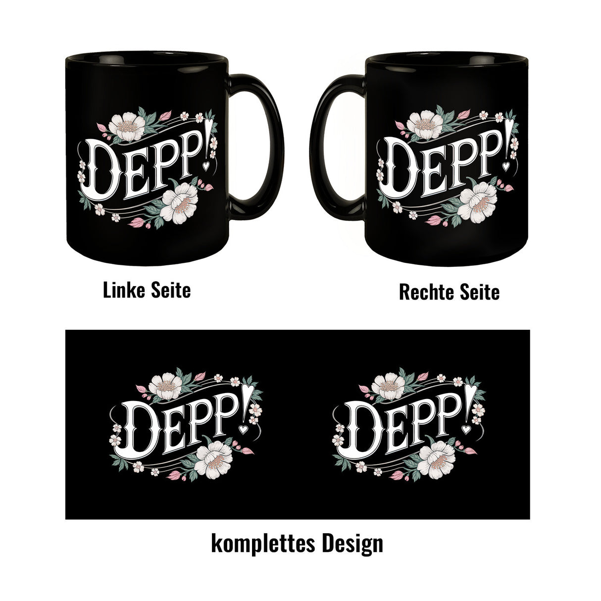 Depp Blumensprache Tasse