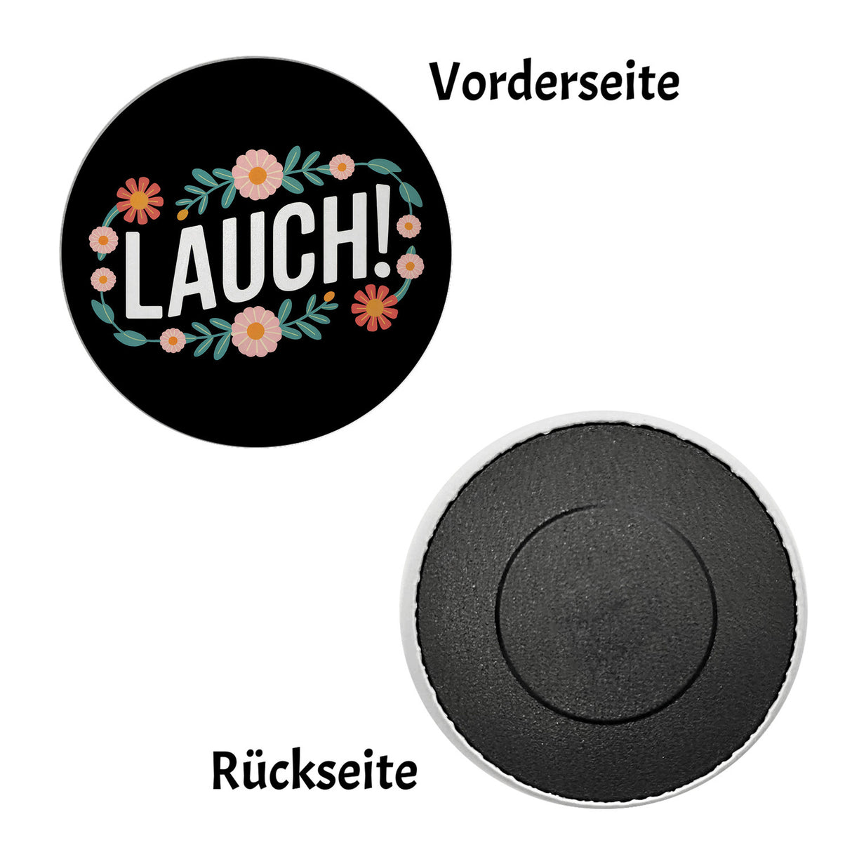 Lauch Blumensprache Magnet rund