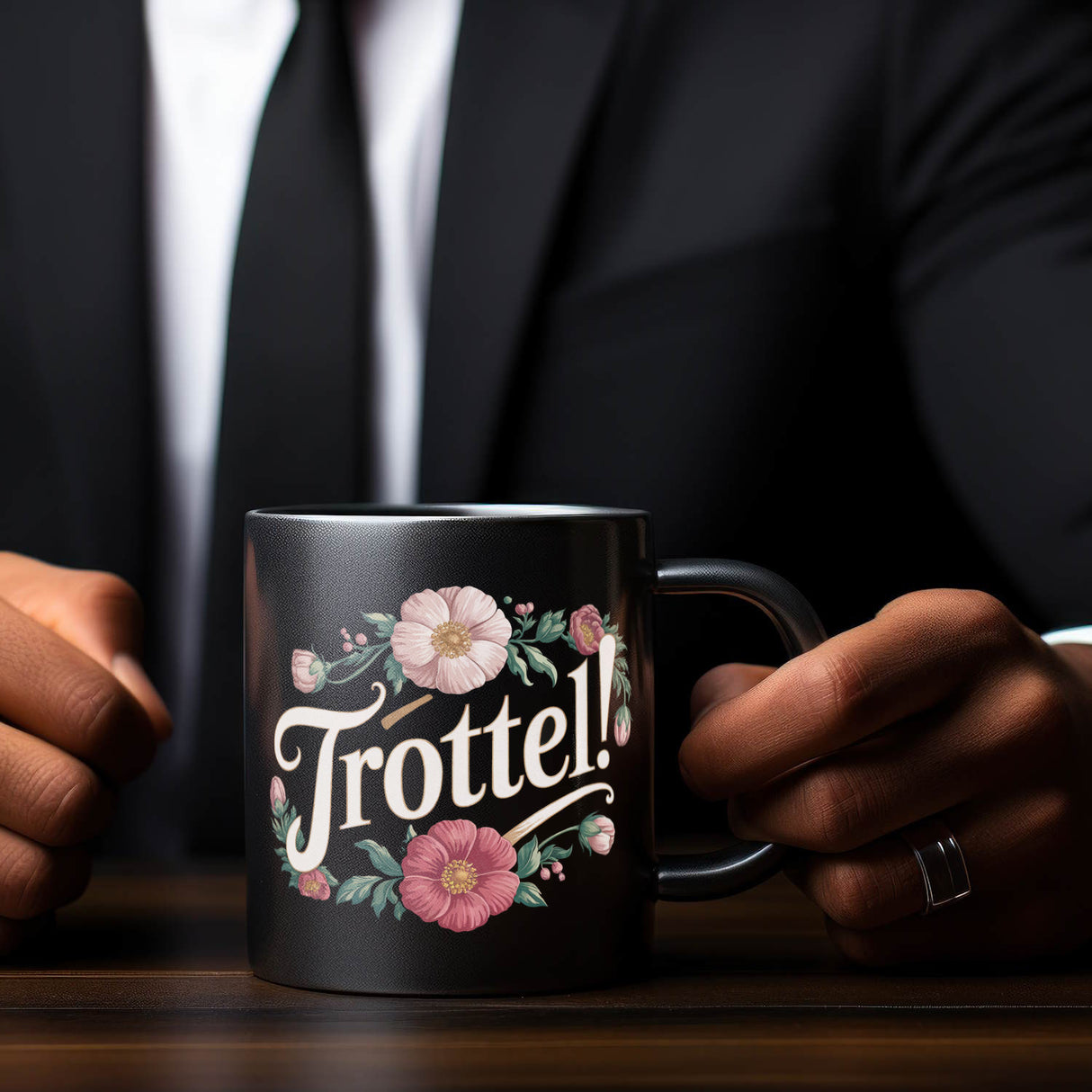 Trottel Blumensprache Tasse