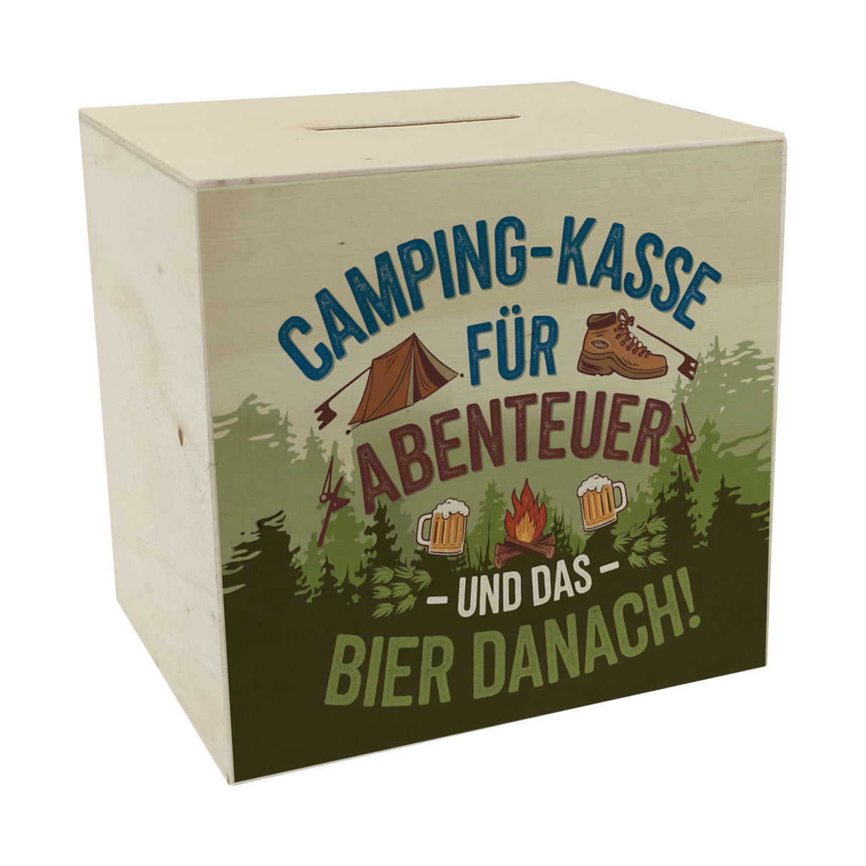 Camping Spardose für Abenteuer und Bier