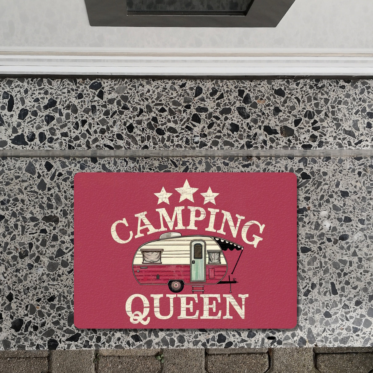 Camping Queen Wohnwagen Fußmatte in 35x50 cm ohne Rand