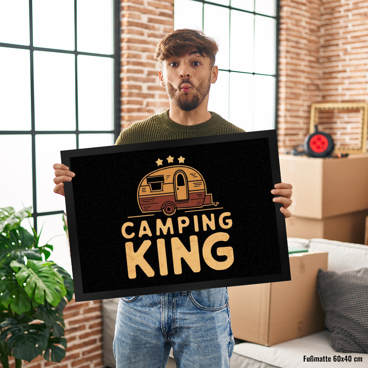 Campinganhänger - CAMPING KING Fußmatte in 35x50 cm