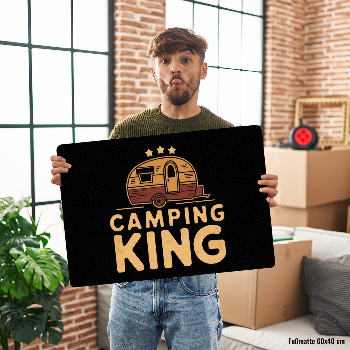 Campinganhänger - CAMPING KING Fußmatte in 35x50 cm ohne Rand