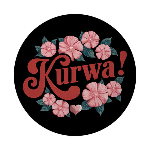 KURWA Blumensprache Magnet rund