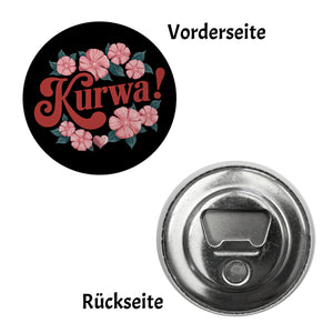 KURWA Blumensprache Magnet rund