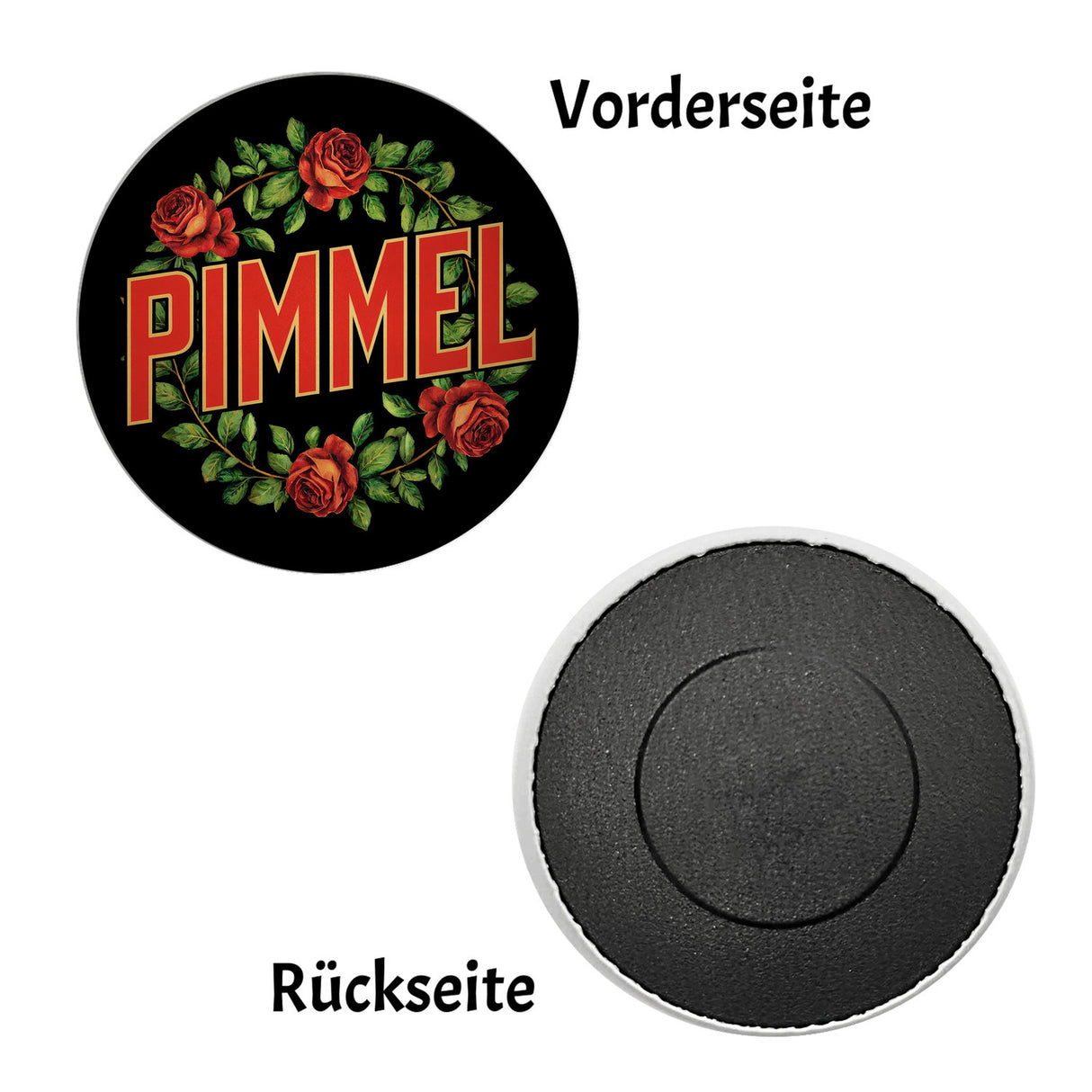 PIMMEL Blumensprache Tasse Magnet rund