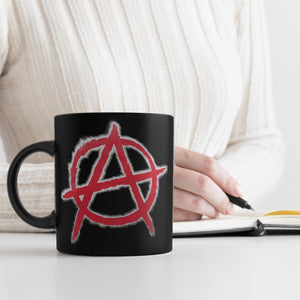 Rotes Anarchie-Symbol Tasse - Rebellisches Design für Freigeister