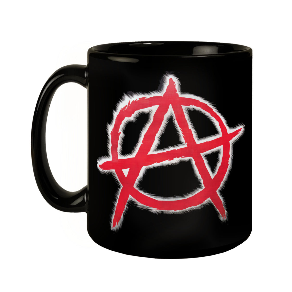 Rotes Anarchie-Symbol Tasse - Rebellisches Design für Freigeister