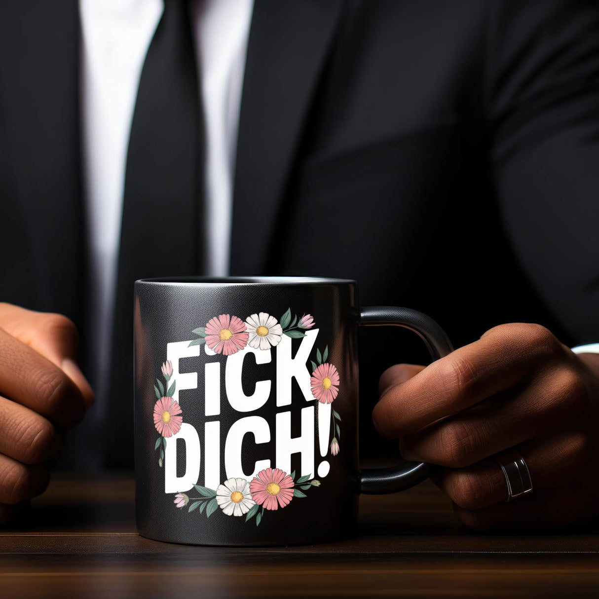 Fick dich Blumensprache Tasse