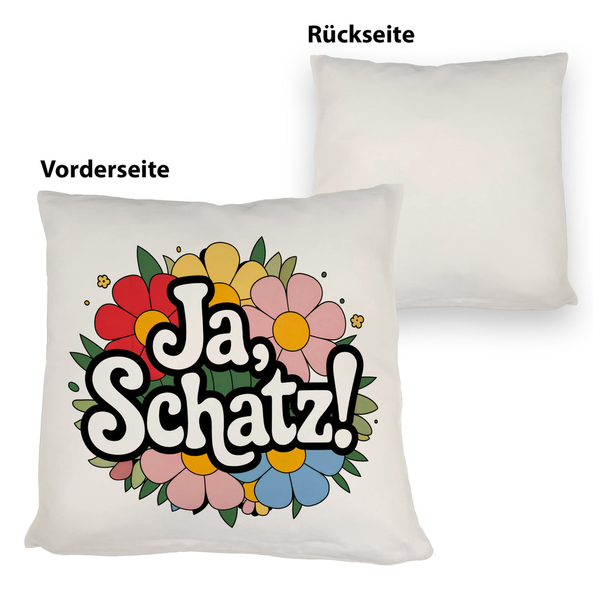 Ja Schatz Kissen mit floralem Dekor