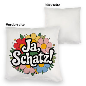 Ja Schatz Kissen mit floralem Dekor