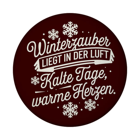 Winterzauber Magnet mit Schneeflocken