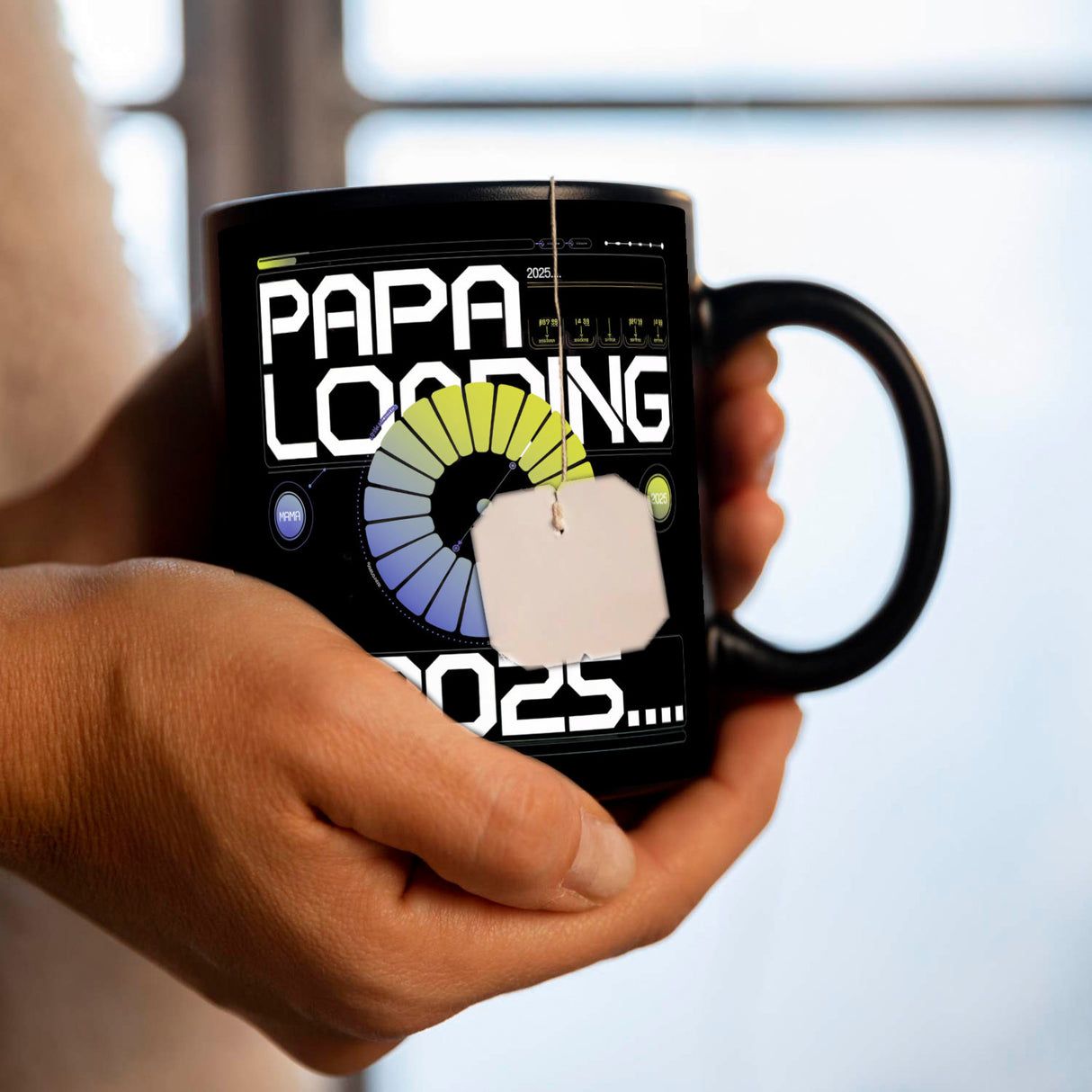 Papa Loading 2025 Tasse - Futuristischer Kaffeebecher