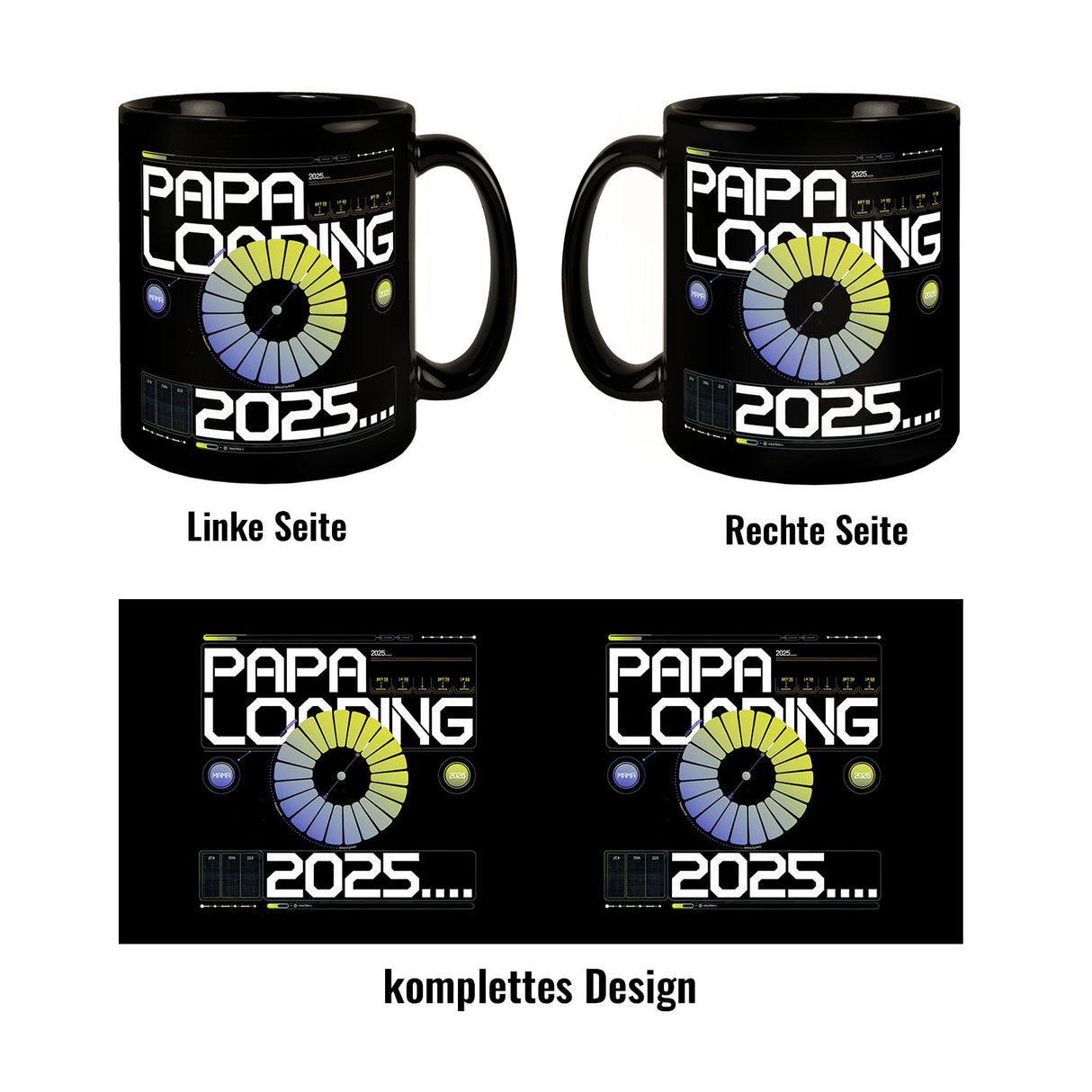 Papa Loading 2025 Tasse - Futuristischer Kaffeebecher