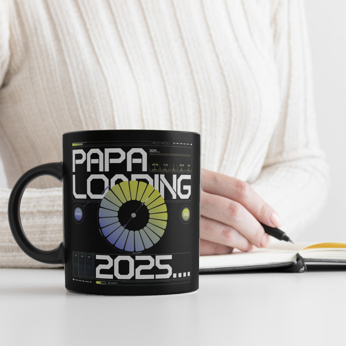 Papa Loading 2025 Tasse - Futuristischer Kaffeebecher