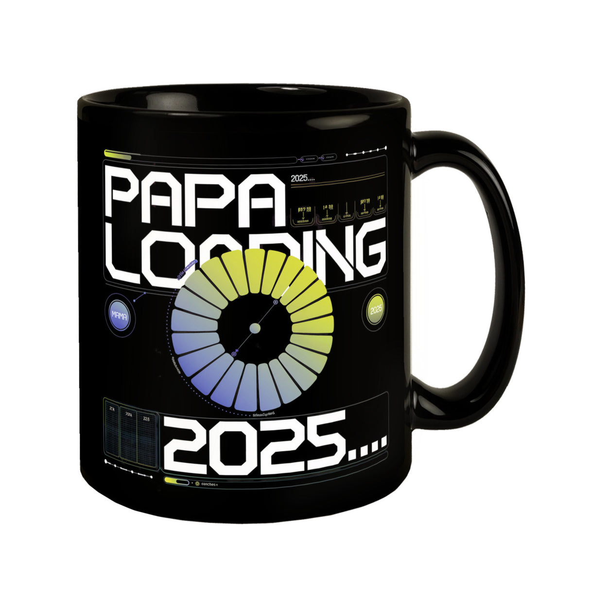 Papa Loading 2025 Tasse - Futuristischer Kaffeebecher