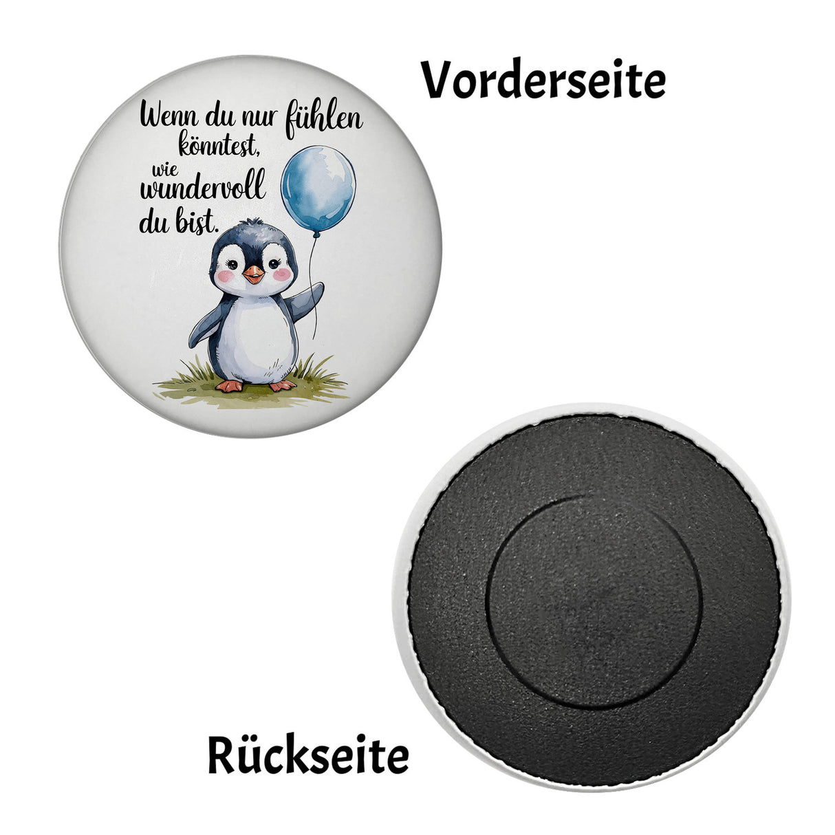 Pinguin mit Ballon - Du bist wundervoll Magnet