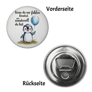 Pinguin mit Ballon - Du bist wundervoll Magnet