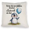 Pinguin mit Ballon - Wundervoll Kissen