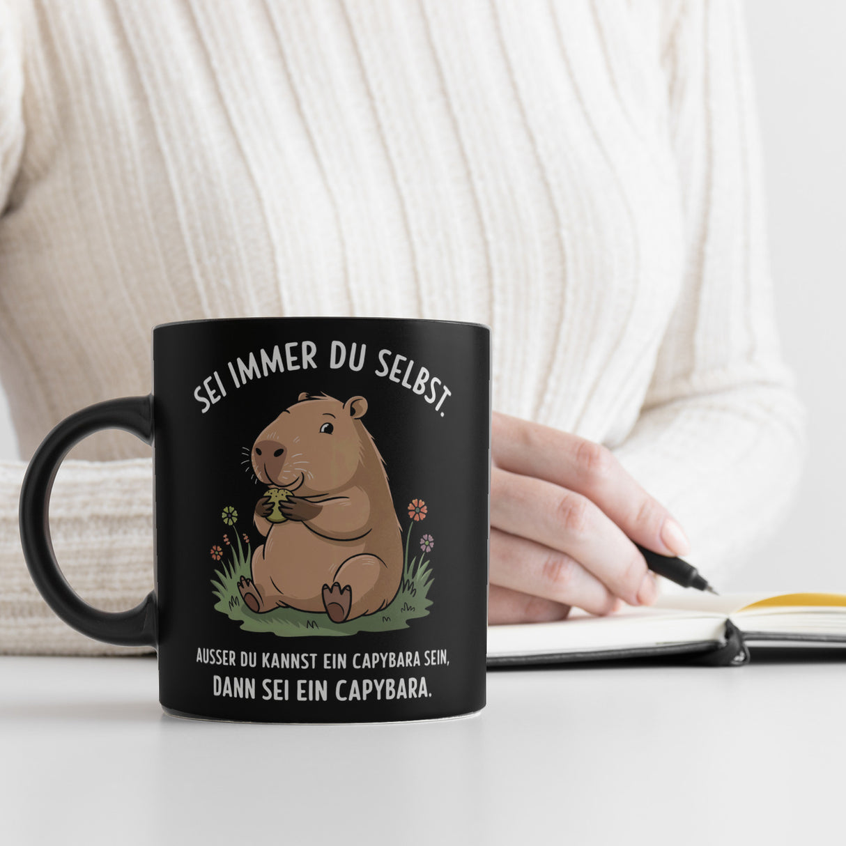 Capybara Motivation Tasse - sei immer du selbst