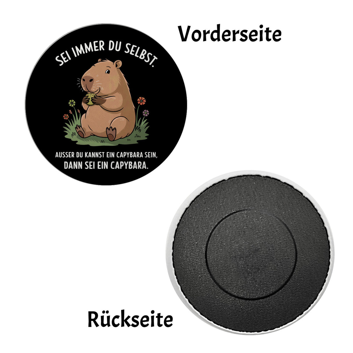 Capybara Motivation Magnet - sei immer du selbst