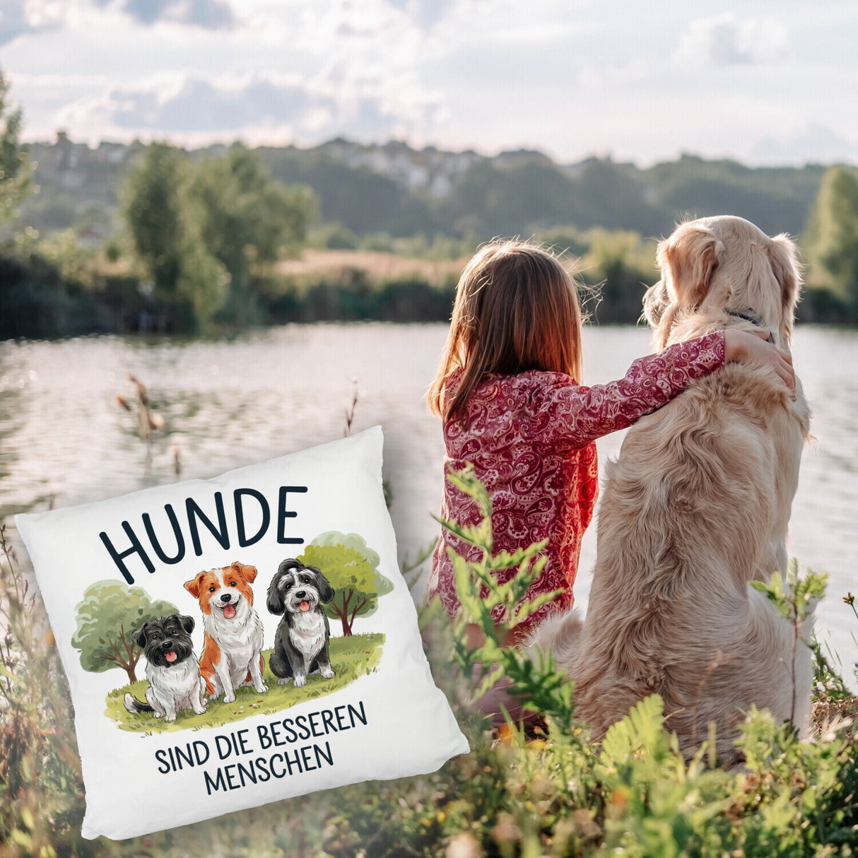 Hunde sind die besseren Menschen Kissen