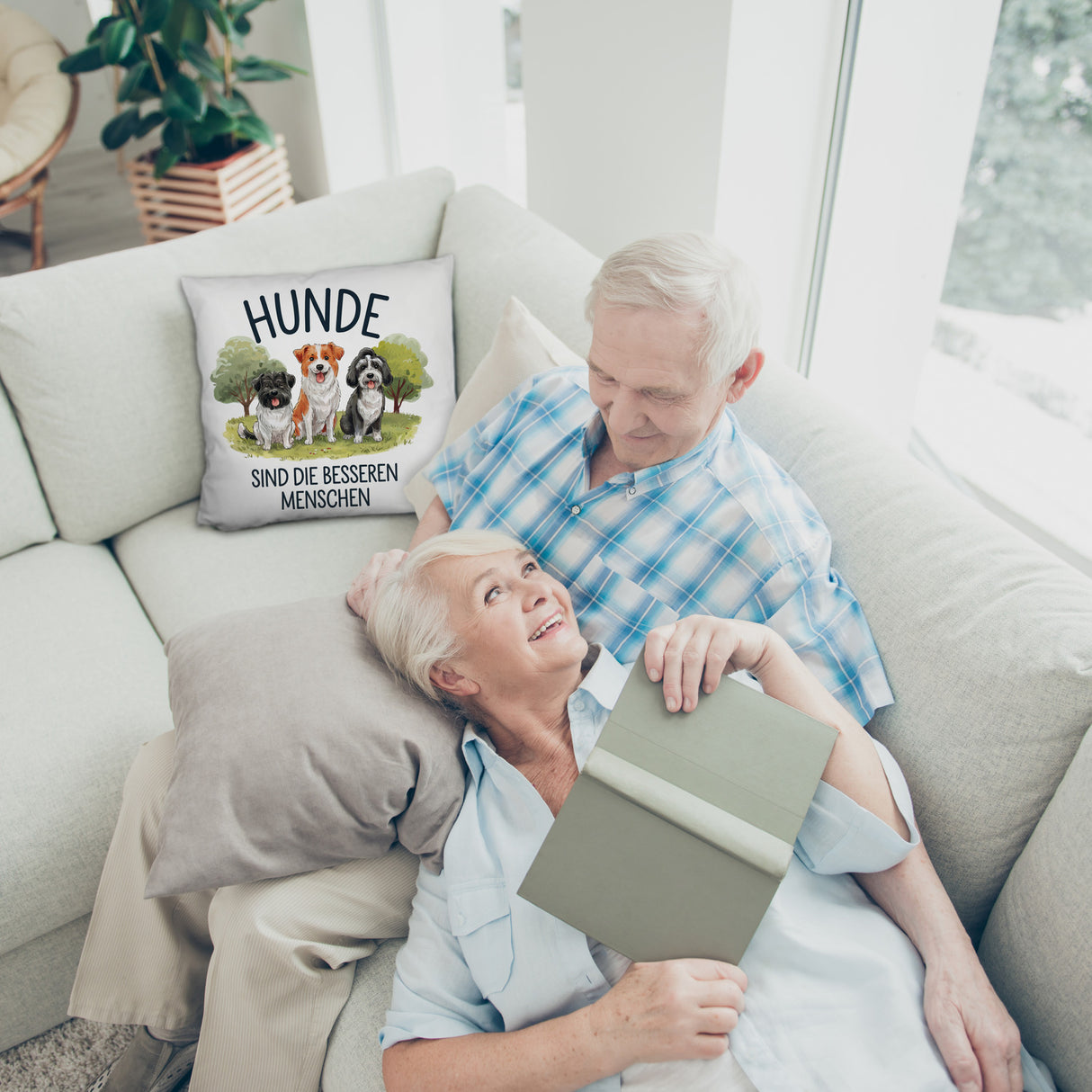 Hunde sind die besseren Menschen Kissen