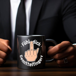 Mittelfinger KaffeeTasse - Fühl dich gemittelfingert