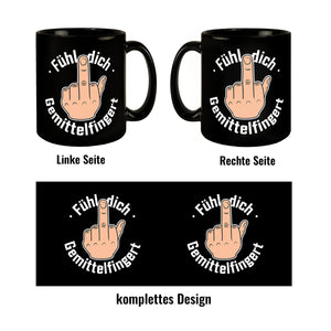 Mittelfinger KaffeeTasse - Fühl dich gemittelfingert