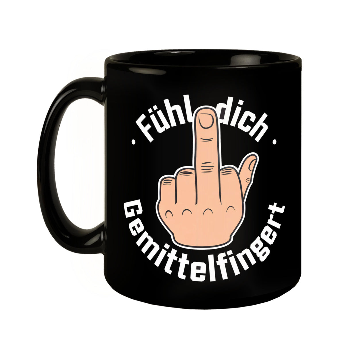 Mittelfinger KaffeeTasse - Fühl dich gemittelfingert