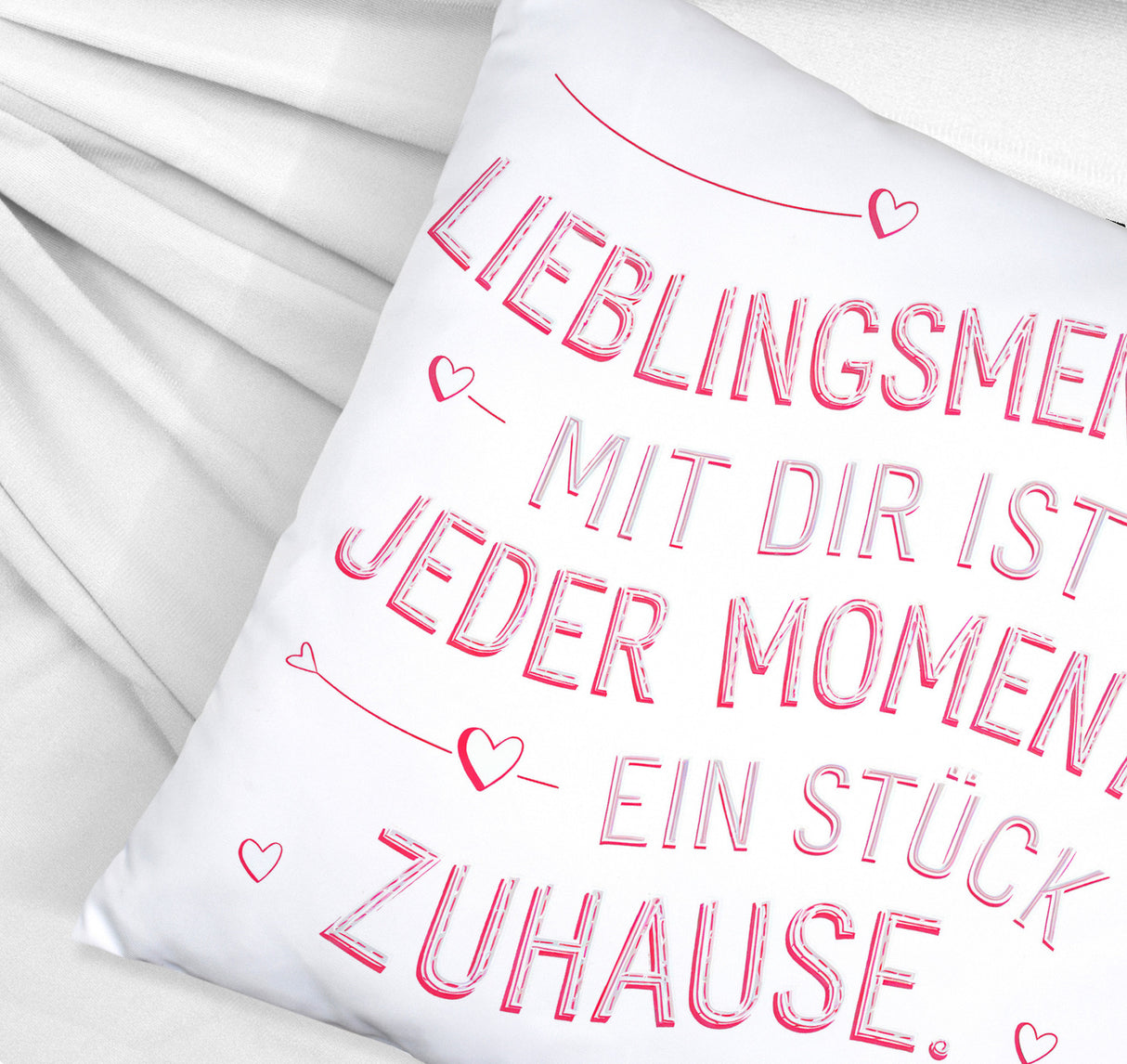 Lieblingsmensch - jeder Moment ein Stück Zuhause Kissen