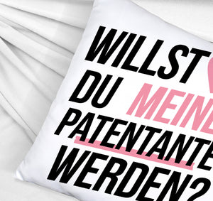 Herz - Patentante werden Kissen