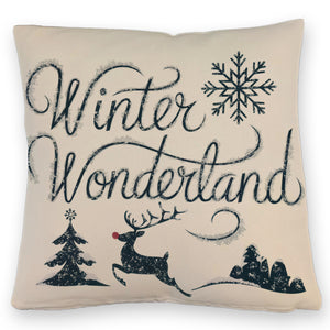 Winterwunderland mit Rentier - Kissen Winter Wonderland