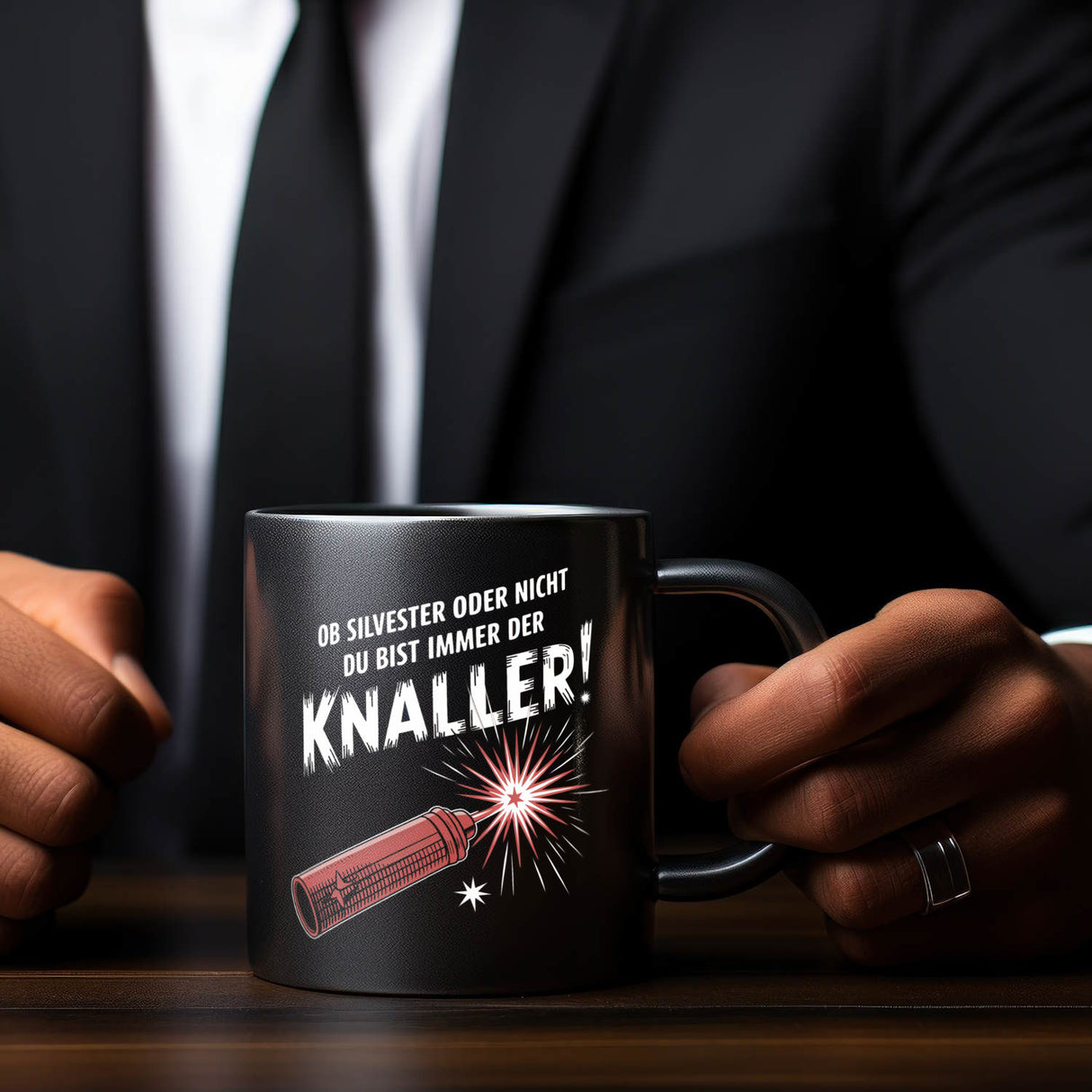 Feuerwerkskörper Tasse - Du bist der Knaller