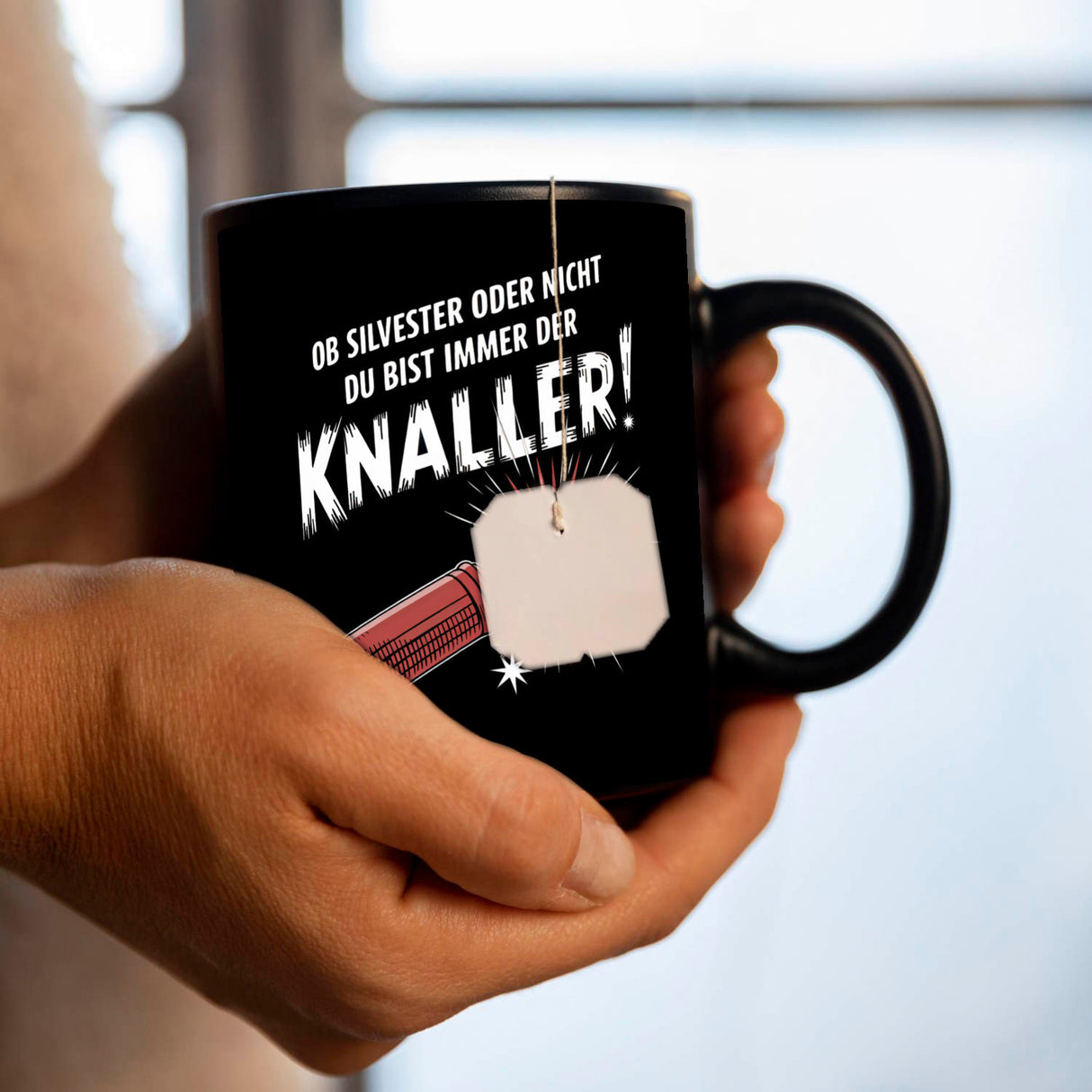 Feuerwerkskörper Tasse - Du bist der Knaller