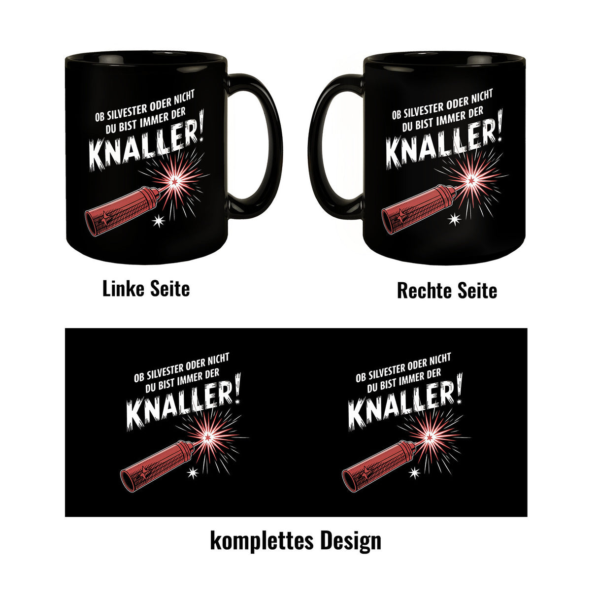 Feuerwerkskörper Tasse - Du bist der Knaller