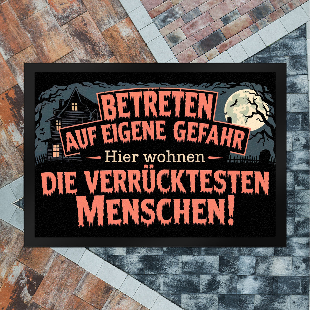 Spukhaus Friedhof - Betreten auf eigene Gefahr Fußmatte in 35x50 cm