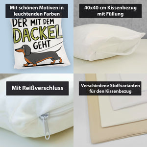 Pummeliger Dackel - Der mit dem Dackel Kissen