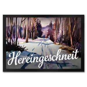 Schneepfad Hereingeschneit Fußmatte in 35x50 cm